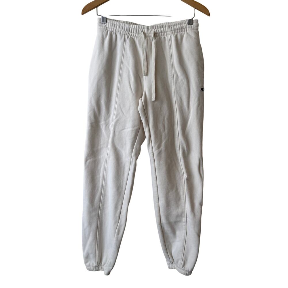Champion Cream Fleece-lined Drawstring Lounge Sweatpants Athleisure Women XS